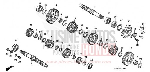 TRANSMISSION VT125C2Y de 2000