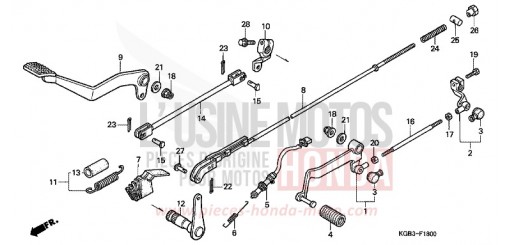 PEDAL VT125C2Y de 2000