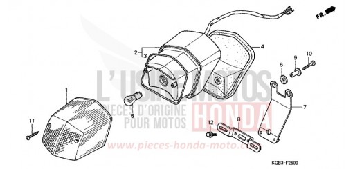 TAILLIGHT VT125C2Y de 2000