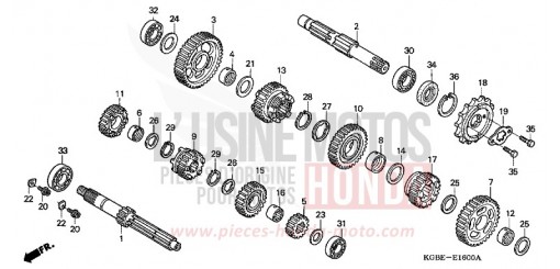 TRANSMISSION VT125C3 de 2003