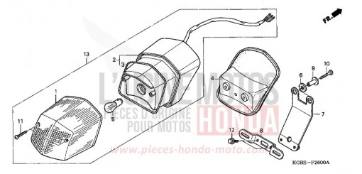 TAILLIGHT VT125C4 de 2004