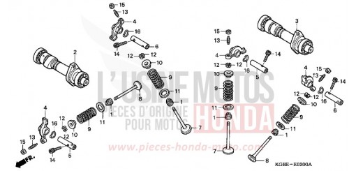 CAMSHAFT/VALVE VT125C6 de 2006