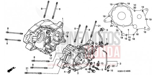 CRANKCASE VT125CX de 1999