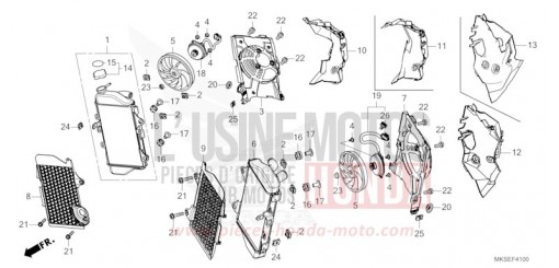 RADIATOR CRF1100D2M de 2021
