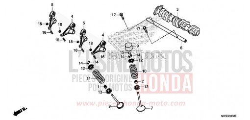 CAMSHAFT/VALVE CRF1100D4L de 2020