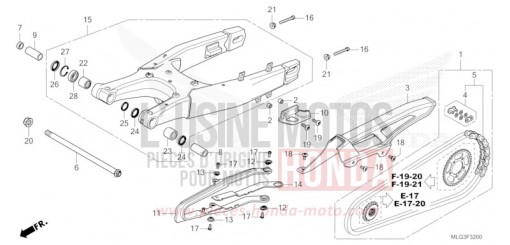 SWINGARM CRF1100D4N de 2022