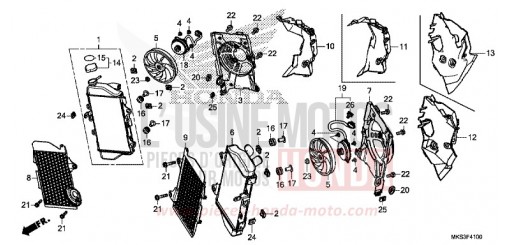 RADIATOR CRF1100DL de 2020