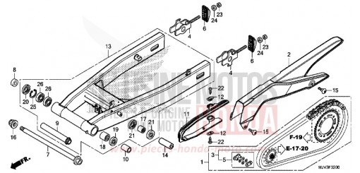 SWINGARM CBR500RAF de 2015