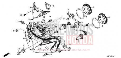 HEADLIGHT CBR500RAF de 2015