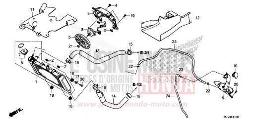RADIATORE CBR500RAF di 2015