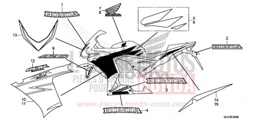 MARK/STRIPE CBR500RAF de 2015