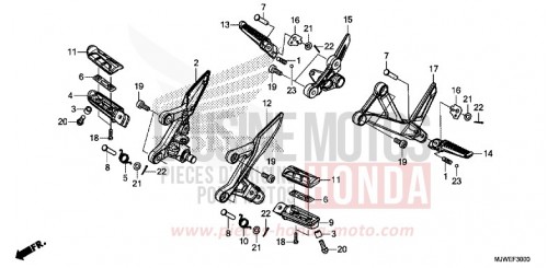 PEDANA CBR500RAG di 2016