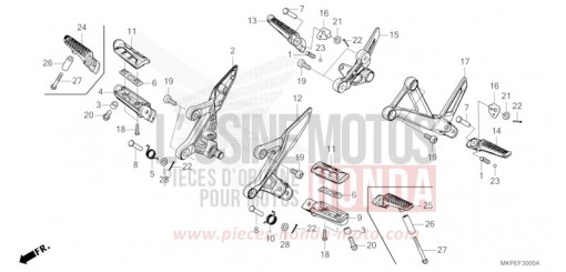 PEDANA CB500FAN di 2022