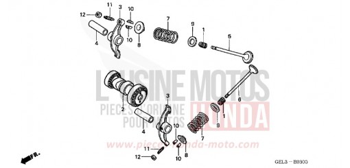 CAMSHAFT/VALVE XR50R2 de 2002