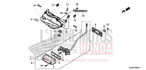 TAILLIGHT CBR500RAH de 2017
