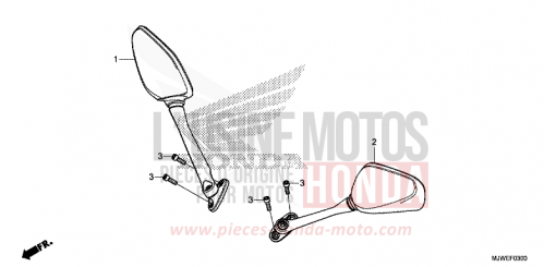 MIRROR CBR500RAJ de 2018