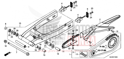 SWINGARM CBR500RAJ de 2018