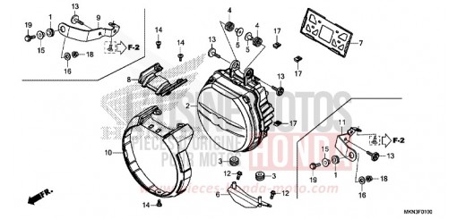 HEADLIGHT CB650RAK de 2019