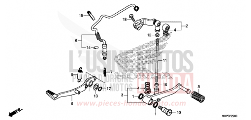 PEDAL CBR500RAM de 2021