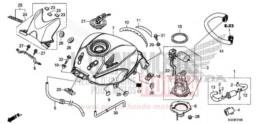KRAFTSTOFFTANK CBR300RAG de 2016