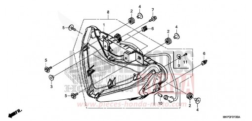 HEADLIGHT CBR500RAN de 2022