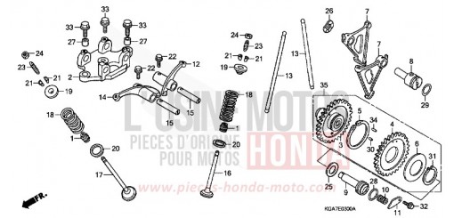 CAMSHAFT/VALVE CG125ES4 de 2004