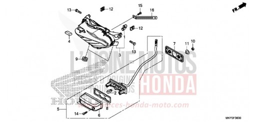 TAILLIGHT CBR500RAN de 2022