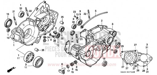 CRANKCASE CR250RL de 1990