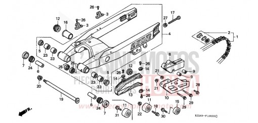 SCHWINGE/ANTRIEBSKETTE CR250RM de 1991