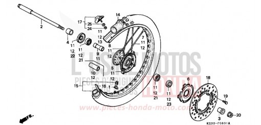 VORDERRAD CR250RP de 1993