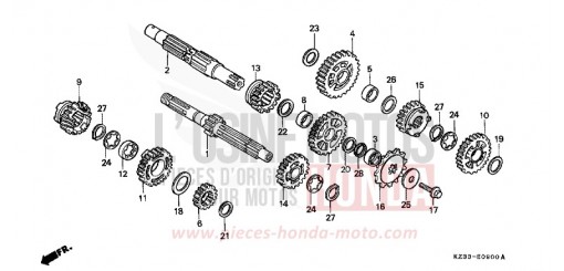 GETRIEBE CR250RR de 1994