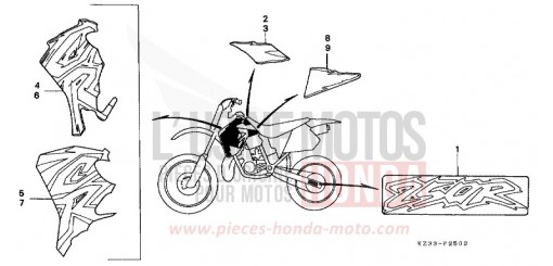 MARCA/STRISCIA CR250RS di 1995