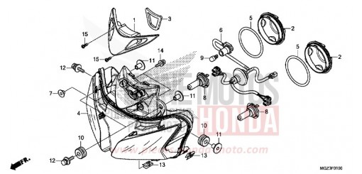 HEADLIGHT CBR500RAD de 2013