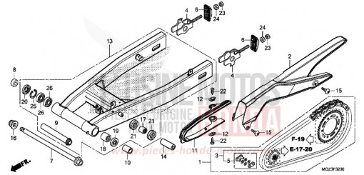 SWINGARM CBR500RAD de 2013