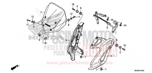 WINDSCREEN NC750SAG de 2016