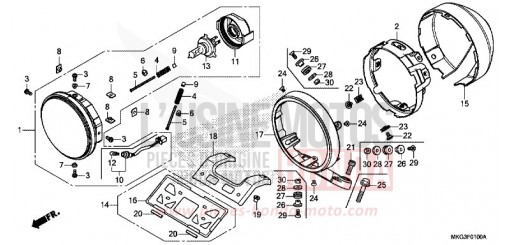 HEADLIGHT CMX500AH de 2017