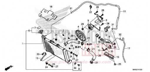 RADIATORE CBR650RAK di 2019