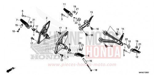 PEDANA CBR650RAK di 2019