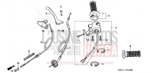 HEBELGRIFF/SCHALTER/KABEL XR50R3 de 2003