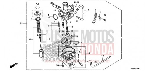 CARBURETOR CRF125FBE de 2014