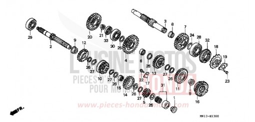 TRANSMISSION XR600RW de 1998