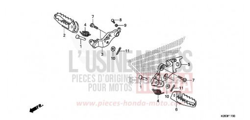 PEDANA CRF125FBK di 2019