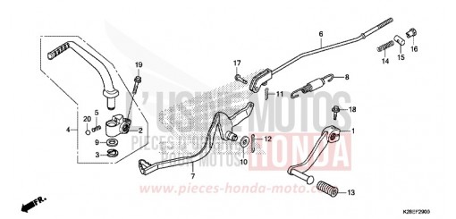 PEDAL CRF125FBN de 2022