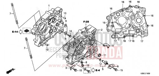 CRANKCASE CRF125FBP de 2023