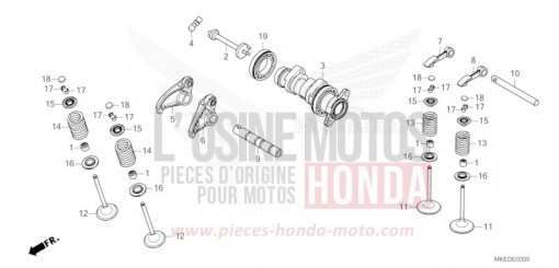 CAMSHAFT/VALVE CRF450RXP de 2023