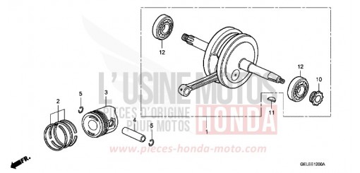 CRANKSHAFT/PISTON CRF50F4 de 2004