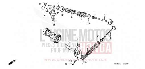 CAMSHAFT/VALVE CRF70F7 de 2007