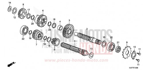 TRANSMISSION CRF70FC de 2012