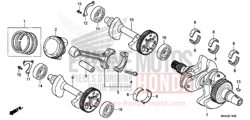 CRANKSHAFT/PISTON NC750XDG de 2016
