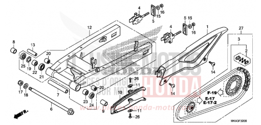 SWINGARM NC750XDG de 2016